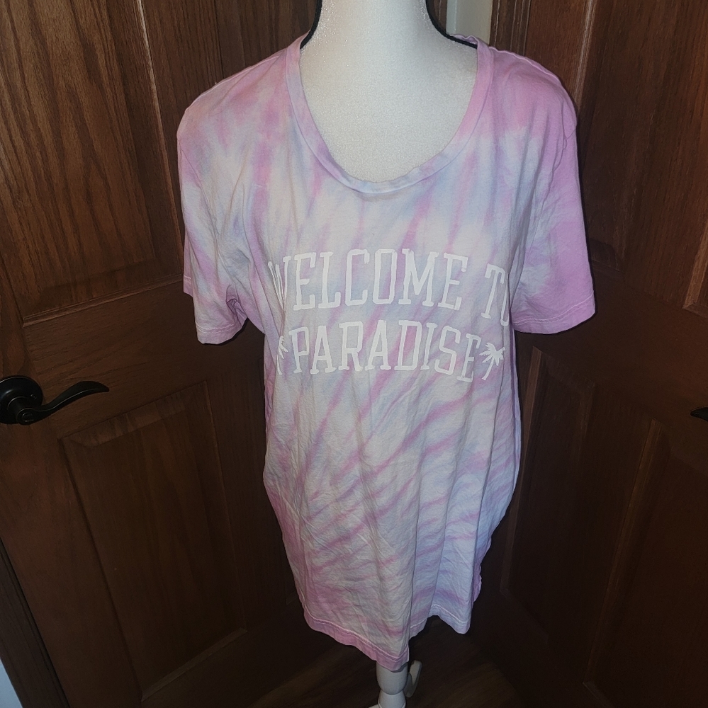 Large Tie Dye Welcome to Paradise Shirt